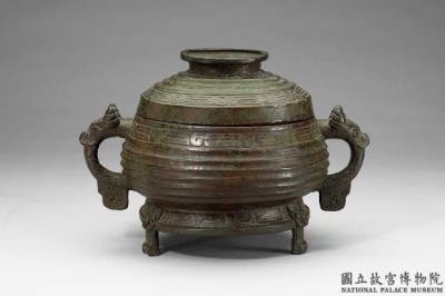 图片[2]-Gui food container with double ring pattern, Western Zhou period (1049/45-771 BCE)-China Archive